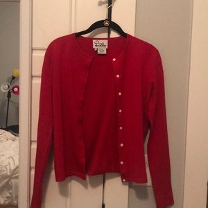Lily Pullitzer red button up sweater/cardigan